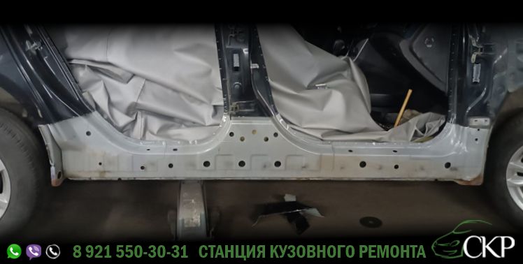 Замена порога и бампера Шевроле Круз (Chevrolet Cruze​) в СПб в автосервисе СКР.